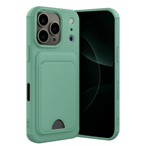 Mey İthalat®   iPhone 17 Pro Kelvin Kartvizitli Silikon - Açık Yeşil