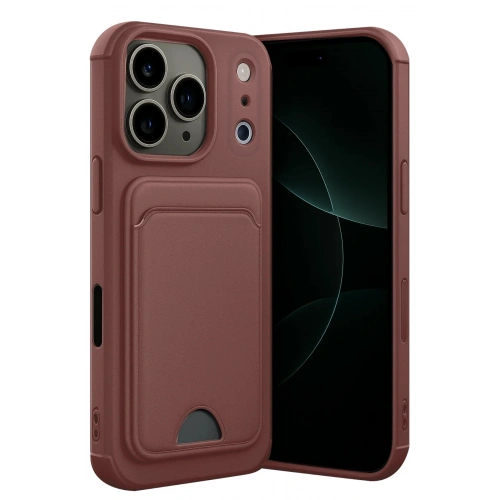 Mey İthalat®   iPhone 17 Pro Kelvin Kartvizitli Silikon - Bordo