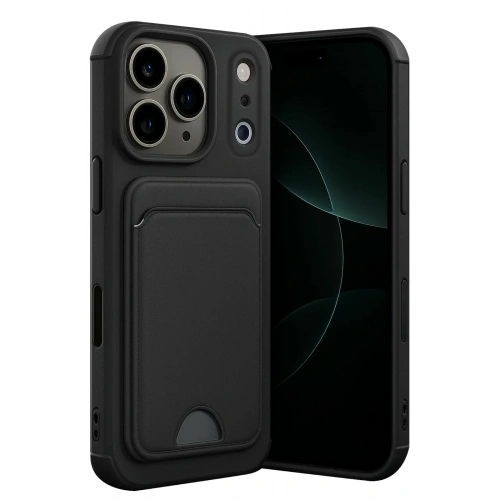 Mey İthalat®   iPhone 17 Pro Kelvin Kartvizitli Silikon - Siyah