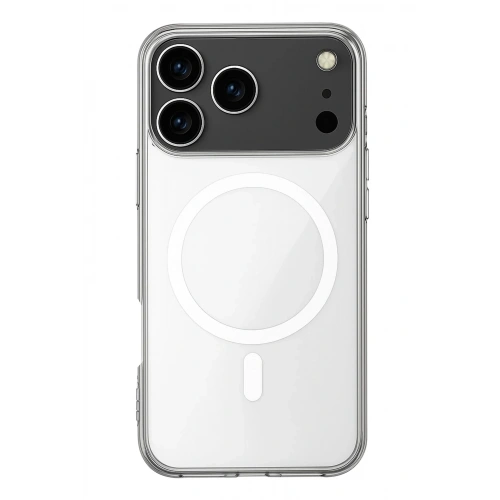 Mey İthalat®  iPhone 17 Pro Kılıf Magneticsafe Şeffaf Silikon - Şeffaf