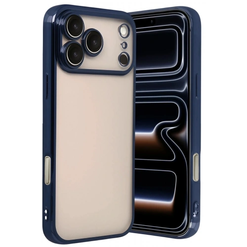 Mey İthalat®   iPhone 17 Pro  Lensli Silikon - Lacivert