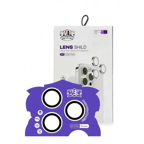 Mey İthalat®   iPhone 17 Pro Max Bilvis Titan Kamera Lens - Gümüş