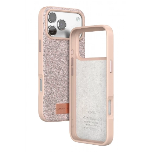 Mey İthalat®   iPhone 17 Pro Max Bright Simli Kapak - Pembe