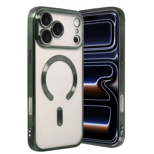 Mey İthalat®   iPhone 17 Pro Max Kross Magneticsafe Kapak - Koyu Yeşil