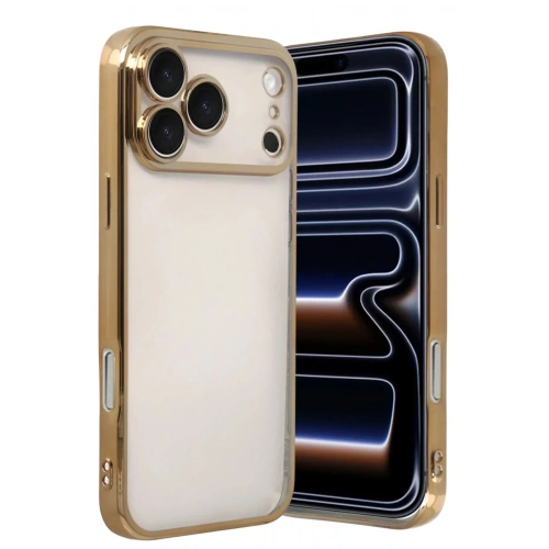 Mey İthalat®   iPhone 17 Pro Max  Lensli Silikon - Gold