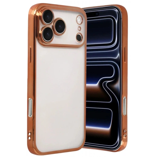 Mey İthalat®   iPhone 17 Pro Max  Lensli Silikon - Turuncu