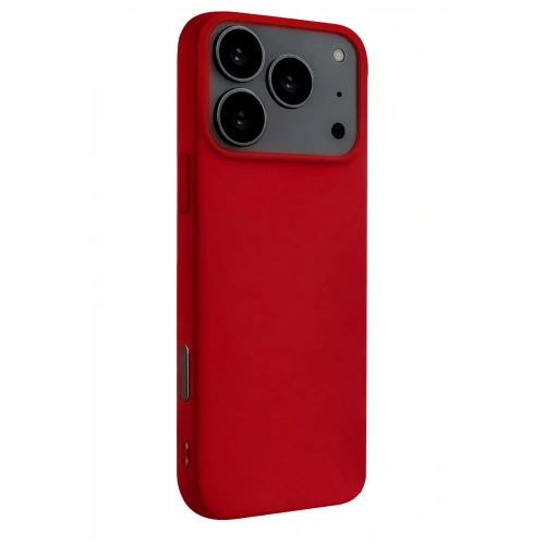 Mey İthalat®   iPhone 17 Pro Max Nano içi Kadife Silikon - Kırmızı
