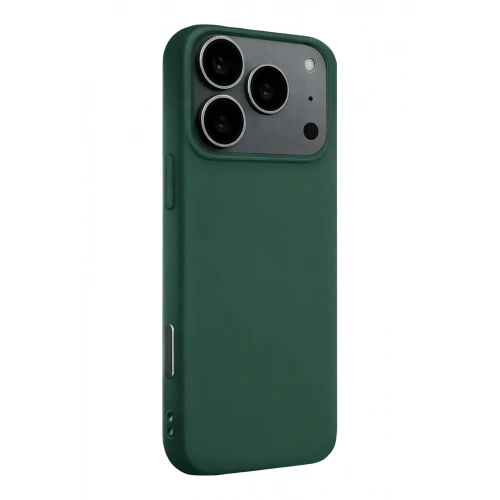 Mey İthalat®   iPhone 17 Pro Max Nano içi Kadife Silikon - Koyu Yeşil