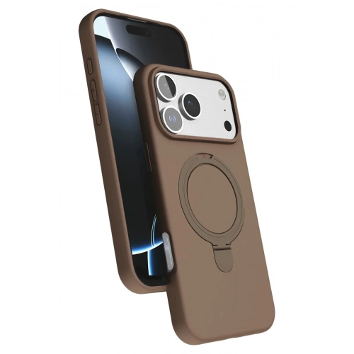 Mey İthalat®   iPhone 17 Pro Max Regal Magsafe Standlı Kapak - Çöl Titanyum