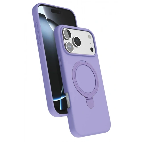 Mey İthalat®   iPhone 17 Pro Max Regal Magsafe Standlı Kapak - Lila