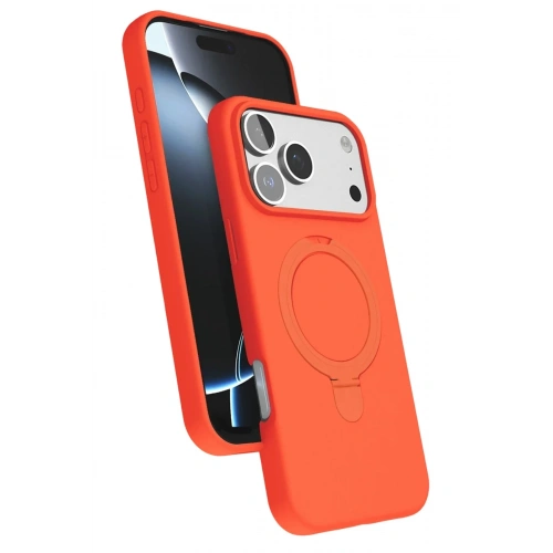 Mey İthalat®   iPhone 17 Pro Max Regal Magsafe Standlı Kapak - Turuncu