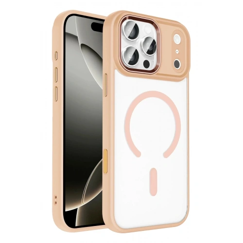 Mey İthalat®   iPhone 17 Pro Max Terea Magsafe Kapak - Pembe