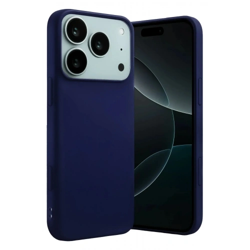 Mey İthalat®   iPhone 17 Pro Nano içi Kadife Silikon - Lacivert