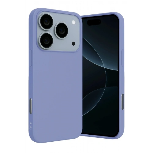 Mey İthalat®   iPhone 17 Pro Nano içi Kadife Silikon - Lila