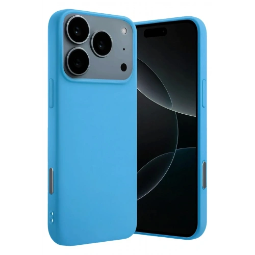 Mey İthalat®   iPhone 17 Pro Nano içi Kadife Silikon - Mavi