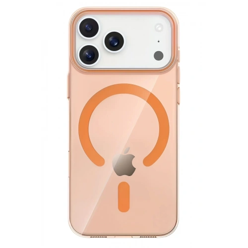 Mey İthalat®   iPhone 17 Pro PC Blank Magsafe Kapak - Turuncu