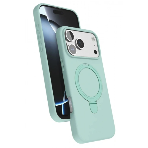 Mey İthalat®   iPhone 17 Pro Regal Magsafe Standlı Kapak - Su Yeşili