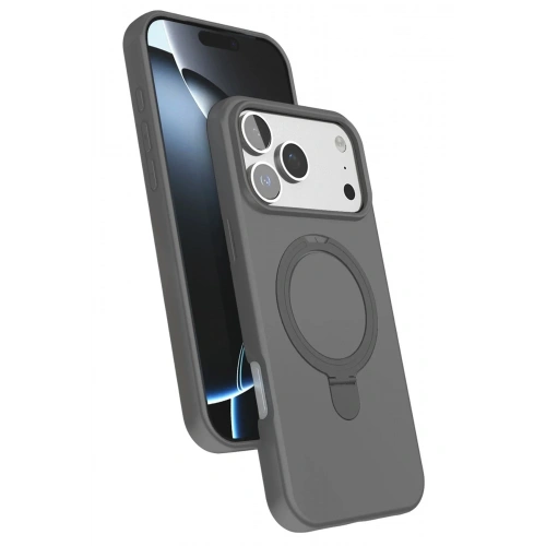 Mey İthalat®   iPhone 17 Pro Regal Magsafe Standlı Kapak - Titan Gri