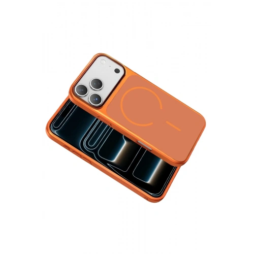 Mey İthalat®   iPhone 17 Pro Rush Magsafe Kapak - Turuncu