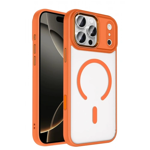 Mey İthalat®   iPhone 17 Pro Terea Magsafe Kapak - Turuncu