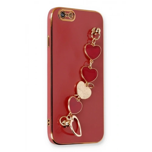 Mey İthalat®  iPhone 6 Kılıf Esila Silikon - Kırmızı
