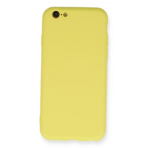 Mey İthalat®  iPhone 6 Kılıf Nano içi Kadife Silikon - Sarı