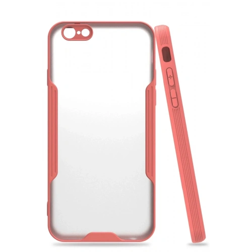 Mey İthalat®  iPhone 6 Kılıf Platin Silikon - Pembe