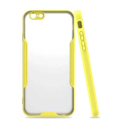 Mey İthalat®  iPhone 6 Kılıf Platin Silikon - Sarı