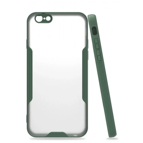 Mey İthalat®  iPhone 6 Kılıf Platin Silikon - Yeşil