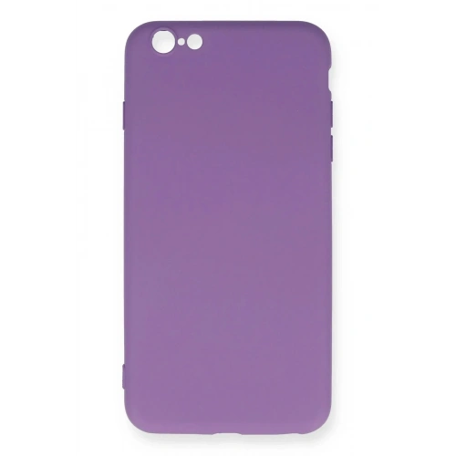 Mey İthalat®  iPhone 6 Plus Kılıf Nano içi Kadife Silikon - Mor