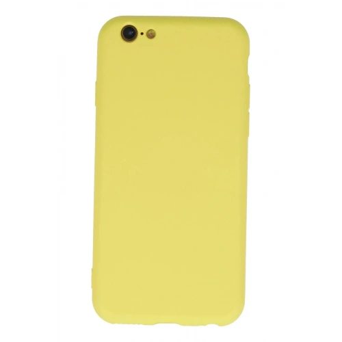 Mey İthalat®  iPhone 6 Plus Kılıf Nano içi Kadife Silikon - Sarı