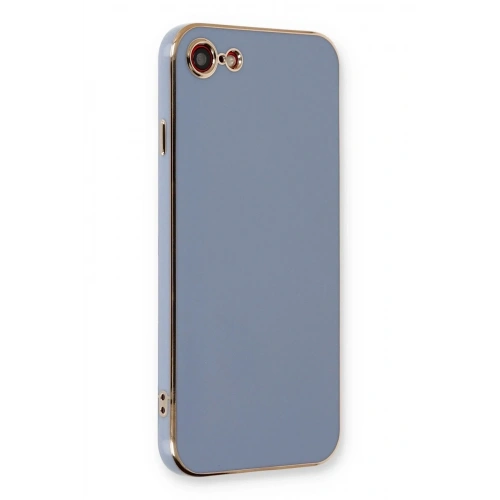 Mey İthalat®  iPhone 7 Kılıf Volet Silikon - Mavi