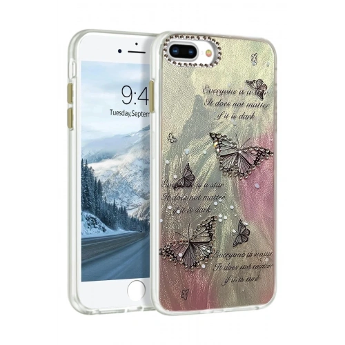 Mey İthalat®  iPhone 7 Plus Kılıf Blade Aynalı Desenli Kapak - Desen 6