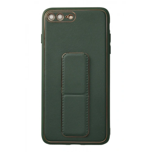 Mey İthalat®  iPhone 7 Plus Kılıf Coco Deri Standlı Kapak - Yeşil