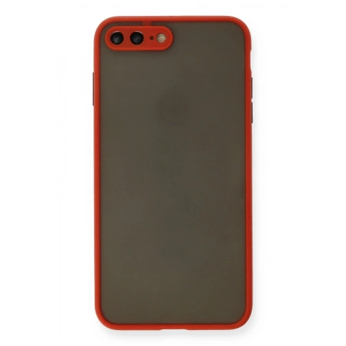 Mey İthalat®  iPhone 7 Plus Kılıf Montreal Silikon Kapak - Kırmızı