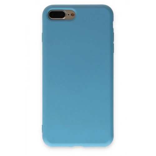 Mey İthalat®  iPhone 7 Plus Kılıf Nano içi Kadife Silikon - Mavi
