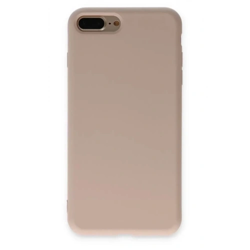 Mey İthalat®   iPhone 7 Plus Kılıf Nano içi Kadife Silikon - Pudra