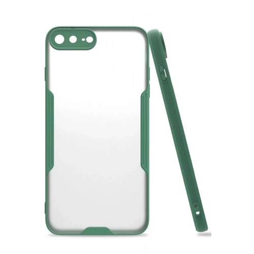 Mey İthalat®  iPhone 7 Plus Kılıf Platin Silikon - Yeşil