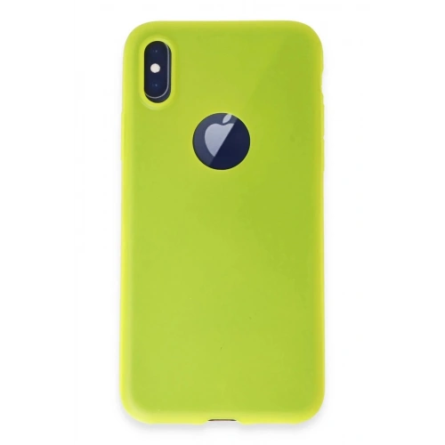 Mey İthalat®  iPhone X Kılıf First Silikon - Parlak Sarı