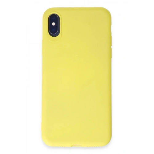 Mey İthalat®  iPhone X Kılıf First Silikon - Sarı