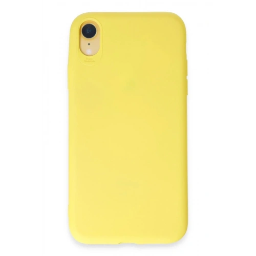 Mey İthalat®  iPhone XR Kılıf First Silikon - Sarı