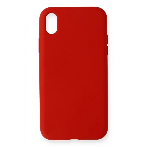 Mey İthalat®  iPhone XR Kılıf Nano içi Kadife Silikon - Kırmızı