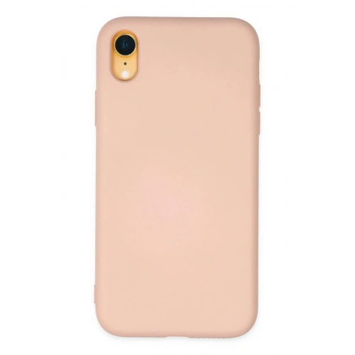 Mey İthalat®  iPhone XR Kılıf Nano içi Kadife Silikon - Pudra