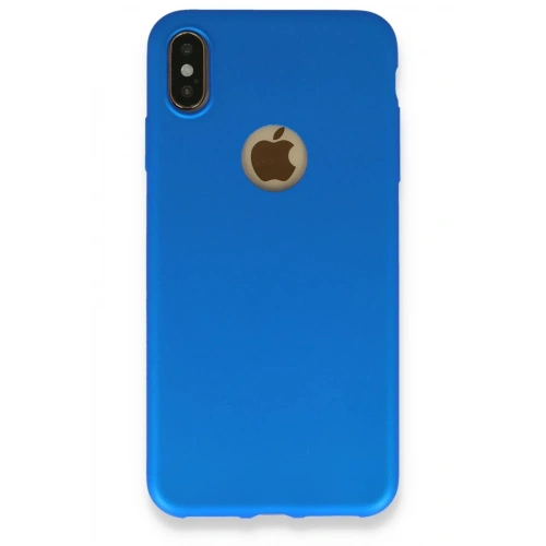Mey İthalat®  iPhone XS Max Kılıf First Silikon - Mavi