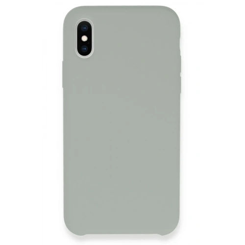 Mey İthalat®  iPhone XS Max Kılıf Lansman Legant Silikon - Açık Gri