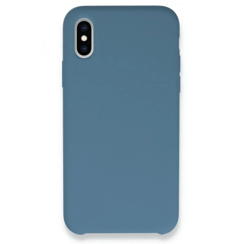 Mey İthalat®  iPhone XS Max Kılıf Lansman Legant Silikon - Açık Mavi