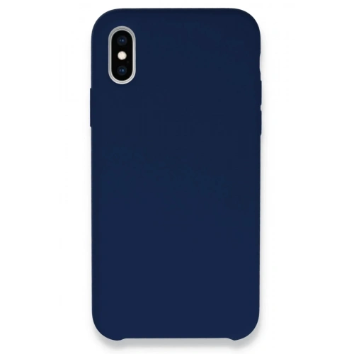 Mey İthalat®  iPhone XS Max Kılıf Lansman Legant Silikon - Lacivert