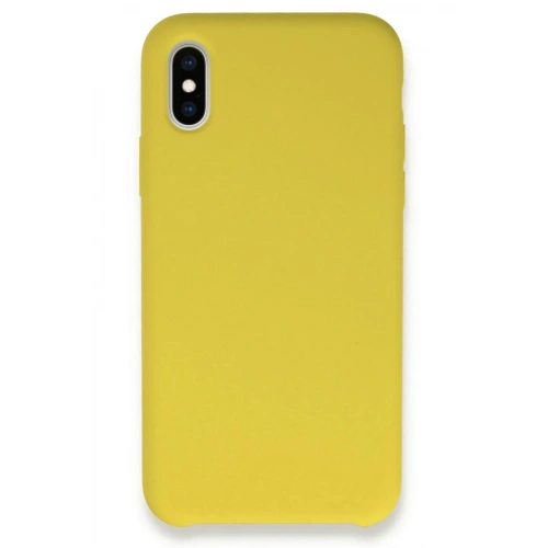 Mey İthalat®  iPhone XS Max Kılıf Lansman Legant Silikon - Sarı