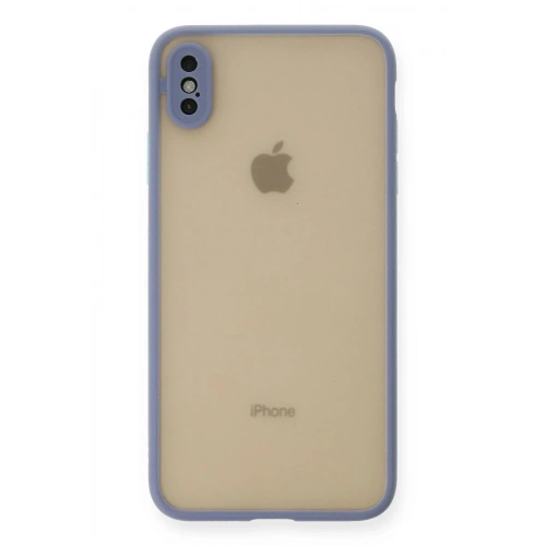 Mey İthalat®  iPhone XS Max Kılıf Montreal Silikon Kapak - Gri