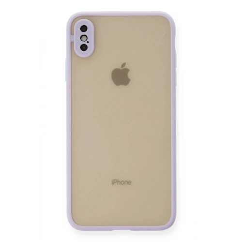 Mey İthalat®  iPhone XS Max Kılıf Montreal Silikon Kapak - Mor